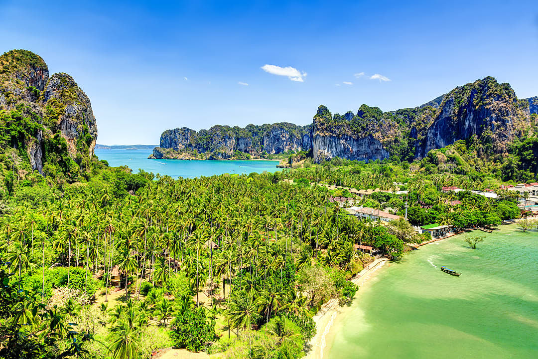 Turquoise bays and limestone karts in Krabi, Thailand