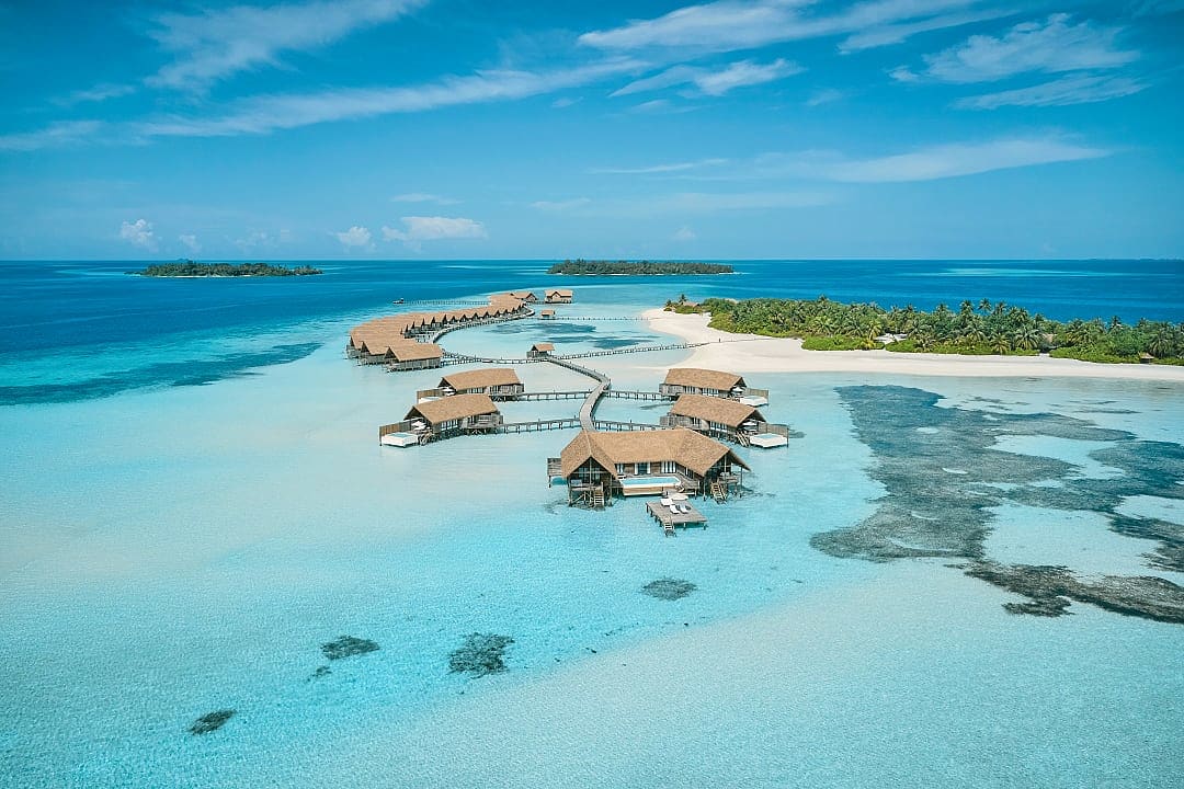 Private resort on Cocoa Island, Maldives.