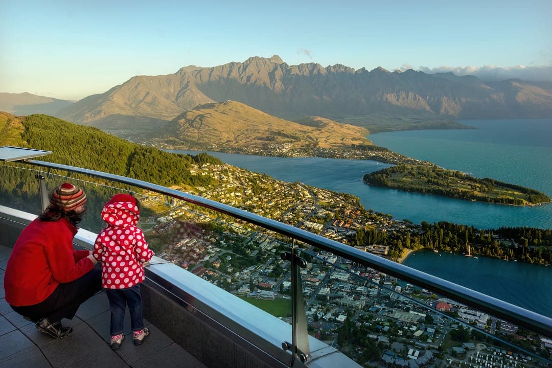 Mother and daughter in Queenstown, New Zealand