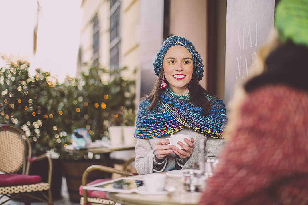 Parisian café in France