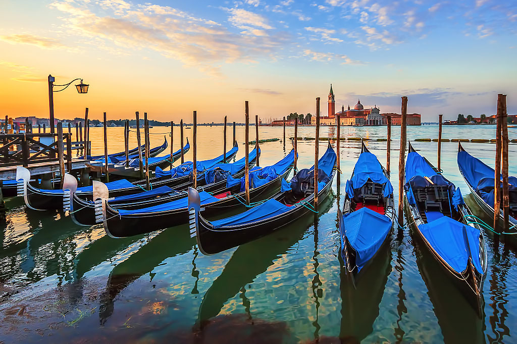 Gondolas in Venice, Italy