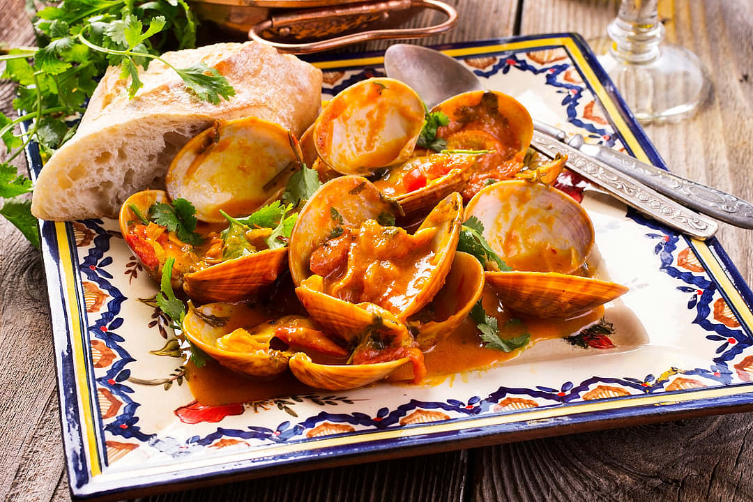 Cataplana with clams dish in Portugal