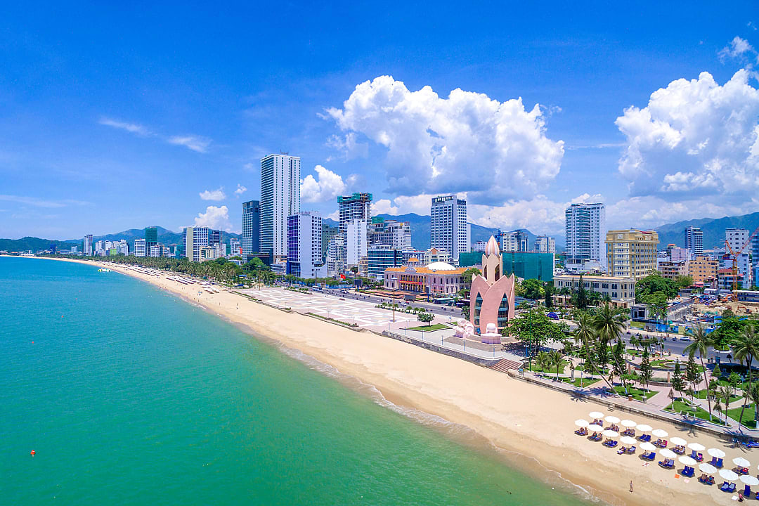 Nha Trang coastline and city, Vietnam