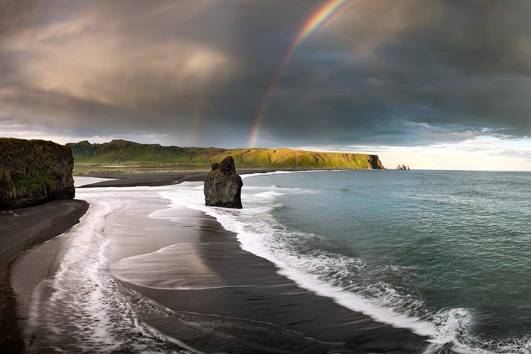 Reynisfjara Black Sand Beach near Vik, Iceland