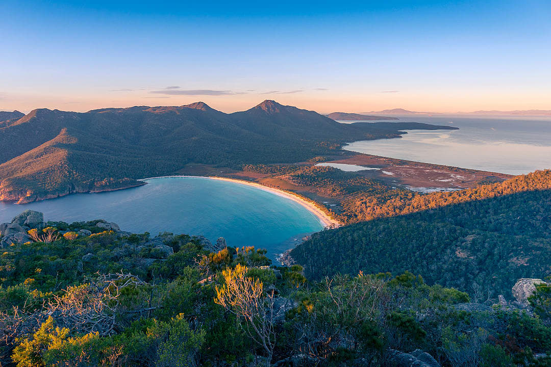 Wineglass Bay at Freycinet National Park in Tasmania, Australia