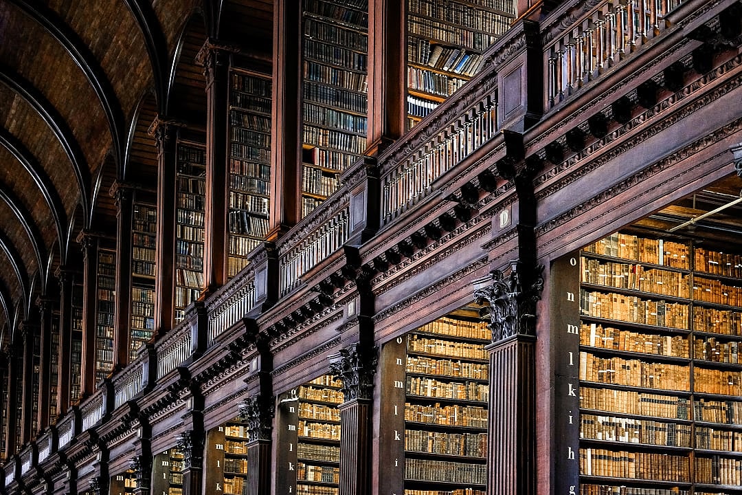 Library at Trinity College, Dublin, Ireland.