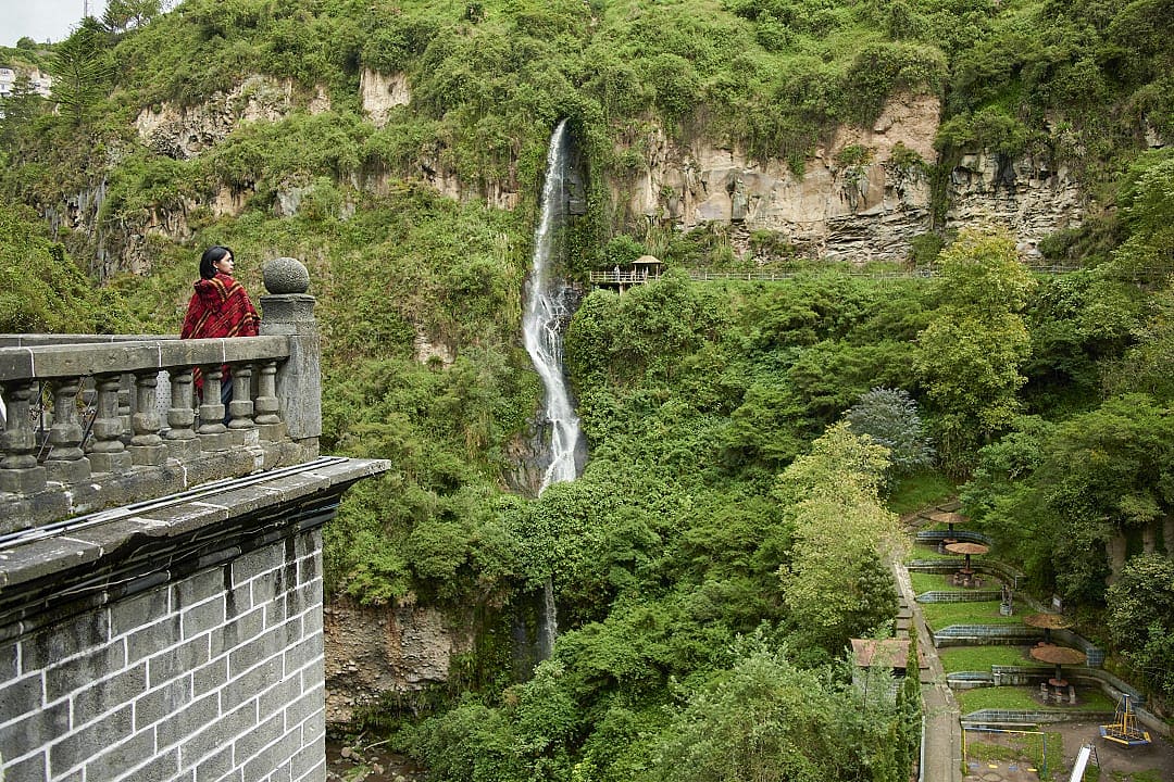 Waterfall near Las Lajas in Nariño, Colombia.