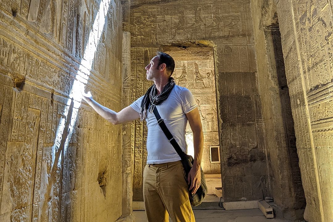Doug at the Temple of Dendera near Luxor, Egypt