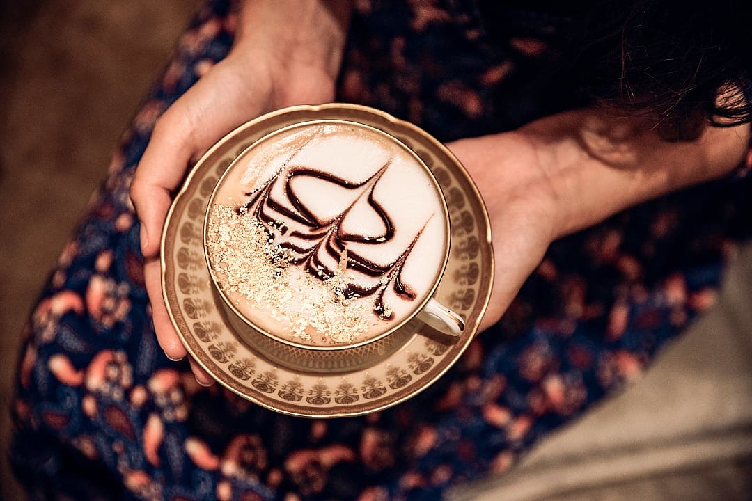 Traditional Arabic coffee.