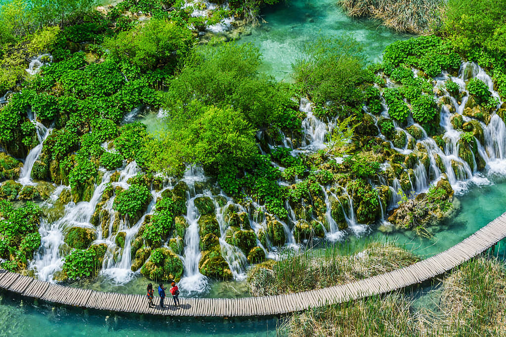 Waterfalls in Plitvice Lakes National Park, Croatia