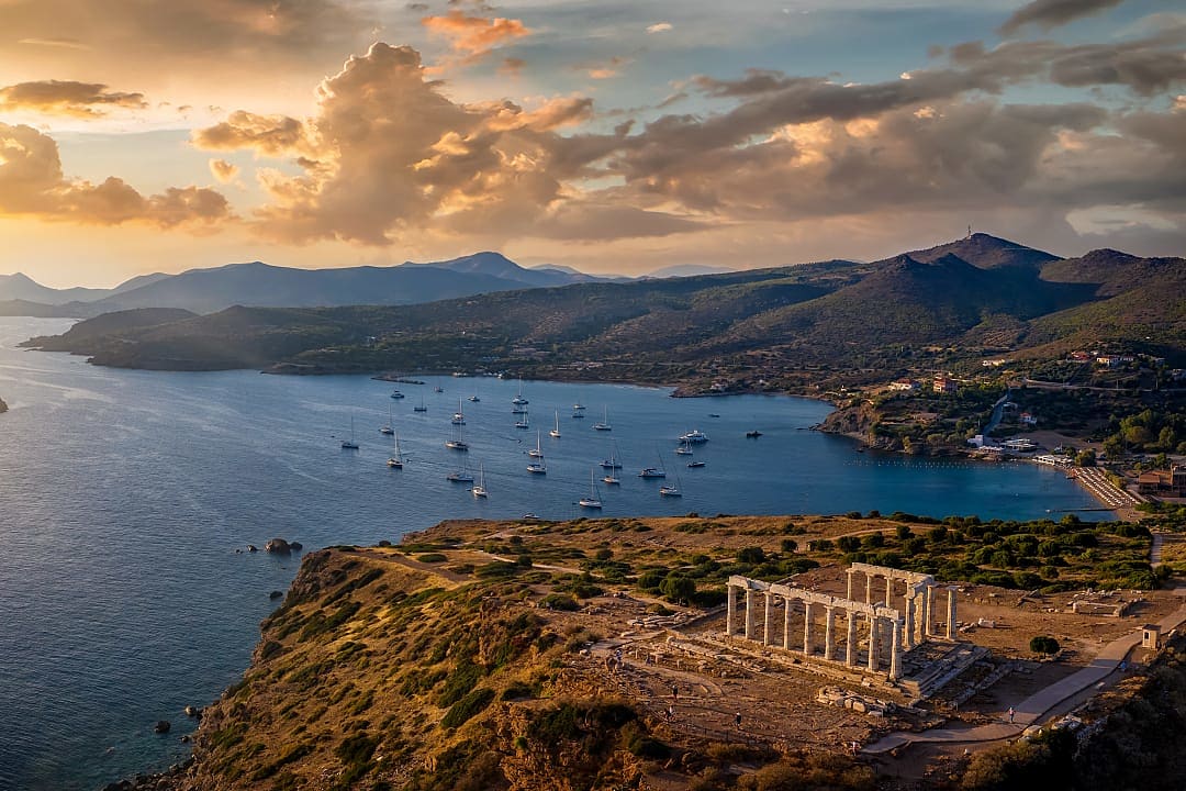 Poseidon Temple and Cape Sounion in Greece