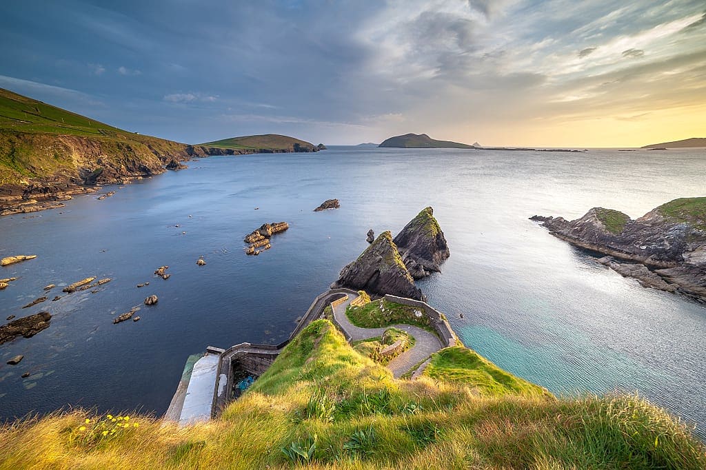 View along Sea Head drive on the Dingle peninsula in Ireland