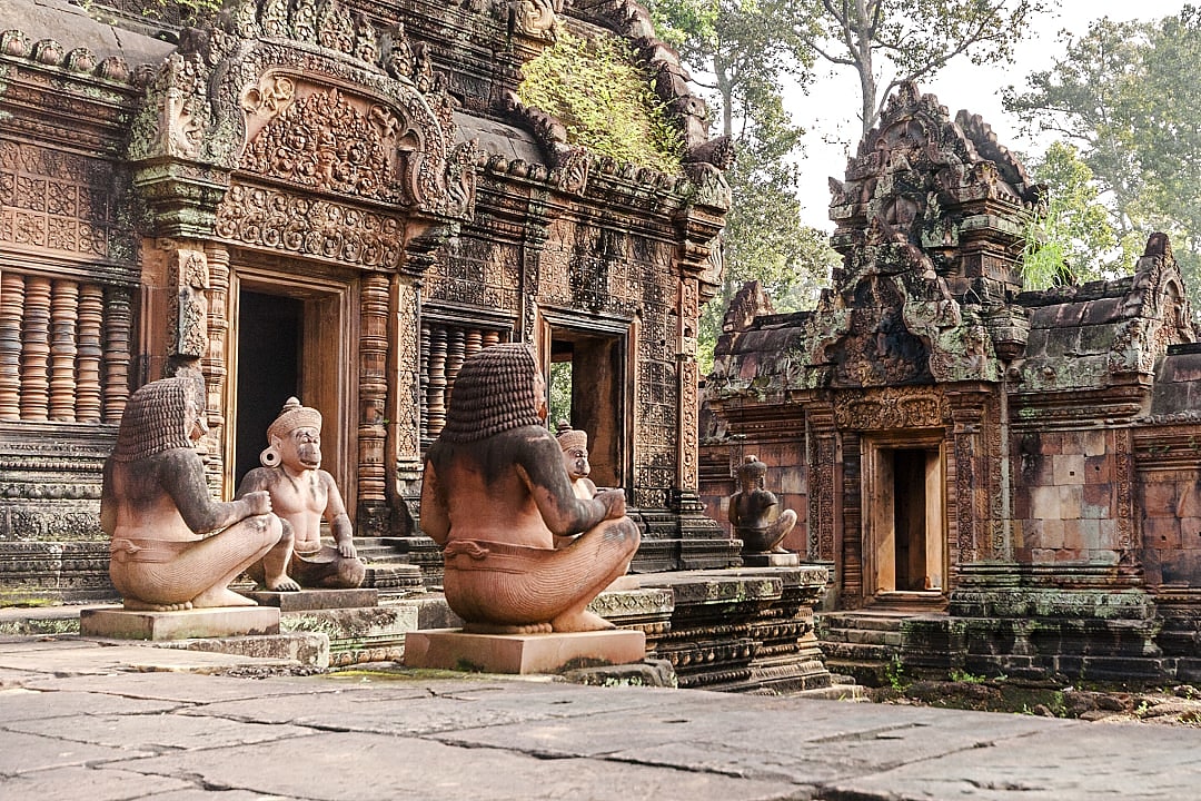 Banteay Srei temple in the area of Angkor, Cambodia