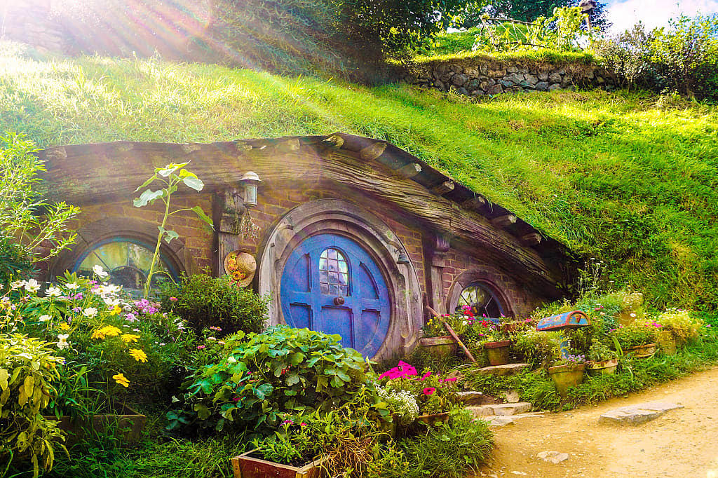 The magical Hobbiton in The Shire in Matama, New Zealand.