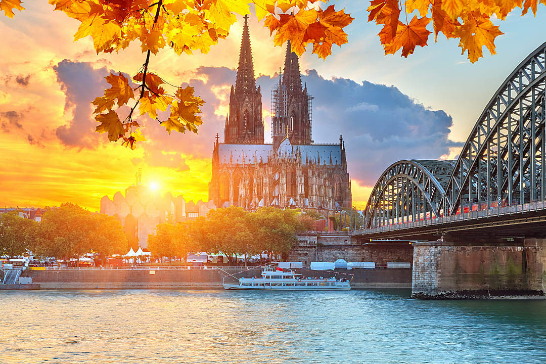 Cologne Cathedral at sunset