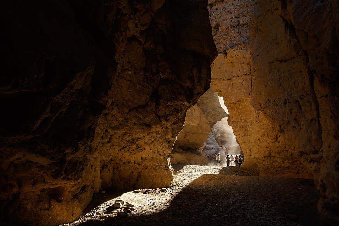 Sesriem Canyon, a geological feature in the Namibian desert