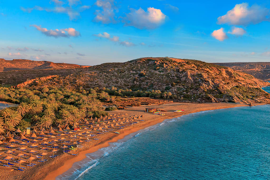 Vai beach on Crete island, Greece