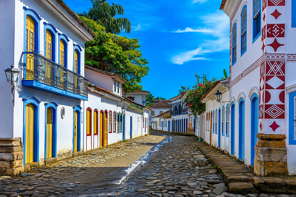 Colonial streets in Paraty, Brazil