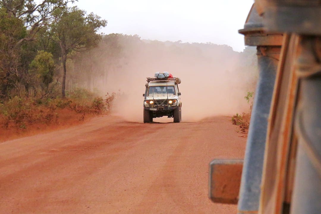 Jeep off roading in Cape York, Australia.