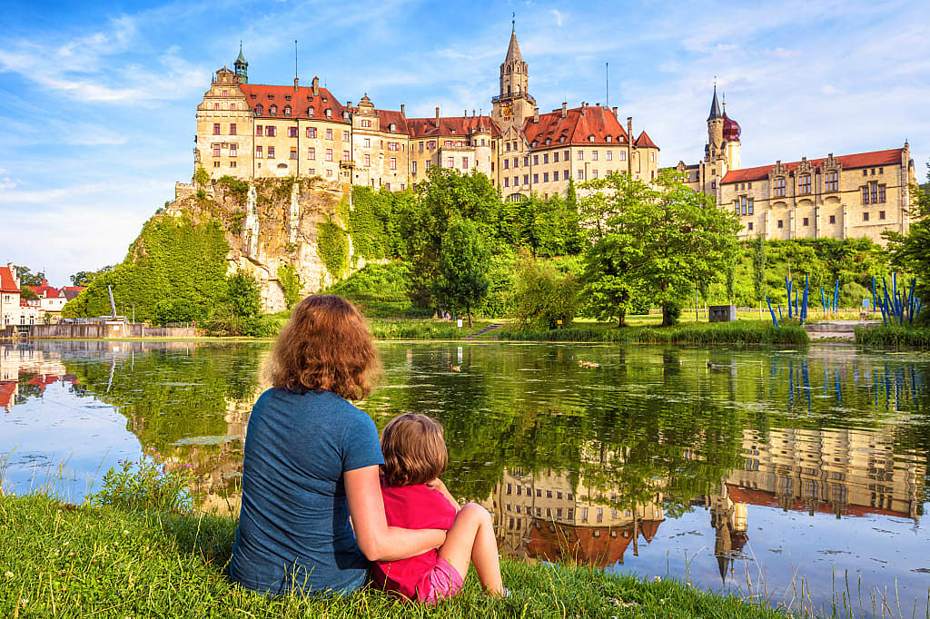 Mother and daughter at Sigmaringen Castle, Germany