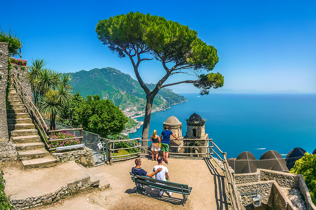 Viewpoint at Villa Rufalo Garden in Ravello