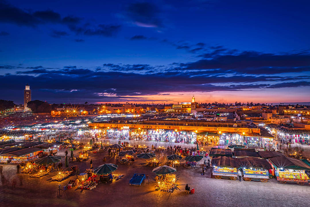 Jemaa el-Fnaa Square in Marrakech, Morocco