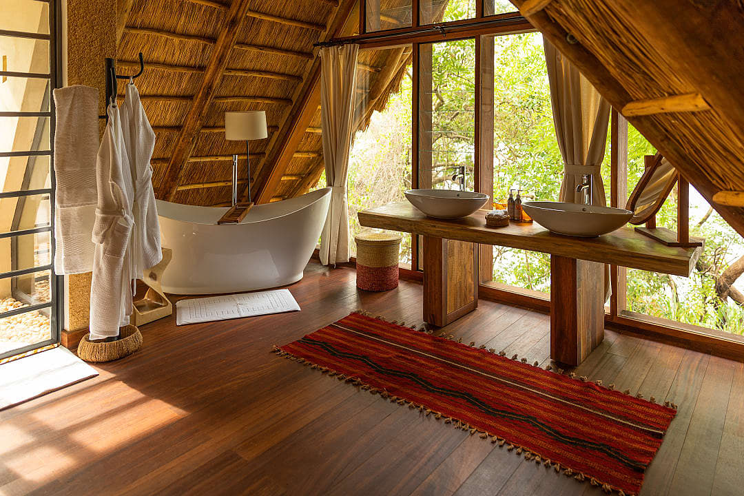 Luxury lodge Murchison Falls National Park, Uganda. 