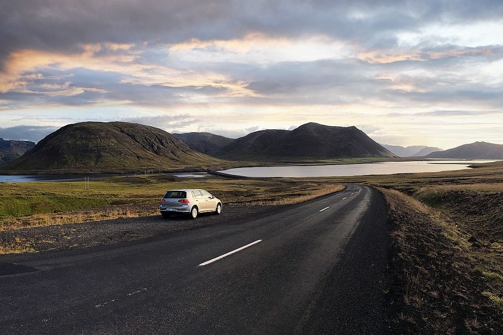Roadside pull-off to enjoy the scenic view 