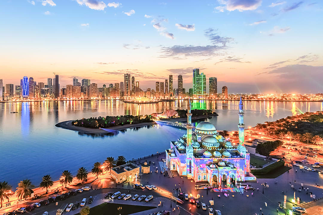 The light festival in Sharjah.