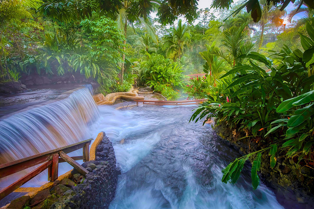 Natural thermal hot springs in Costa Rica