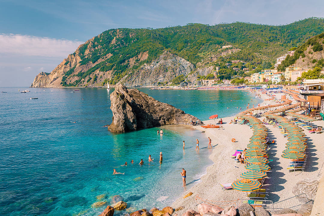 Beaches in Monterosso, Cinque Terre.
