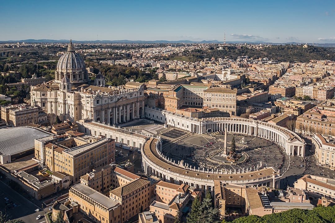 St. Peter’s Basilica stands majestically in the heart of Vatican City.