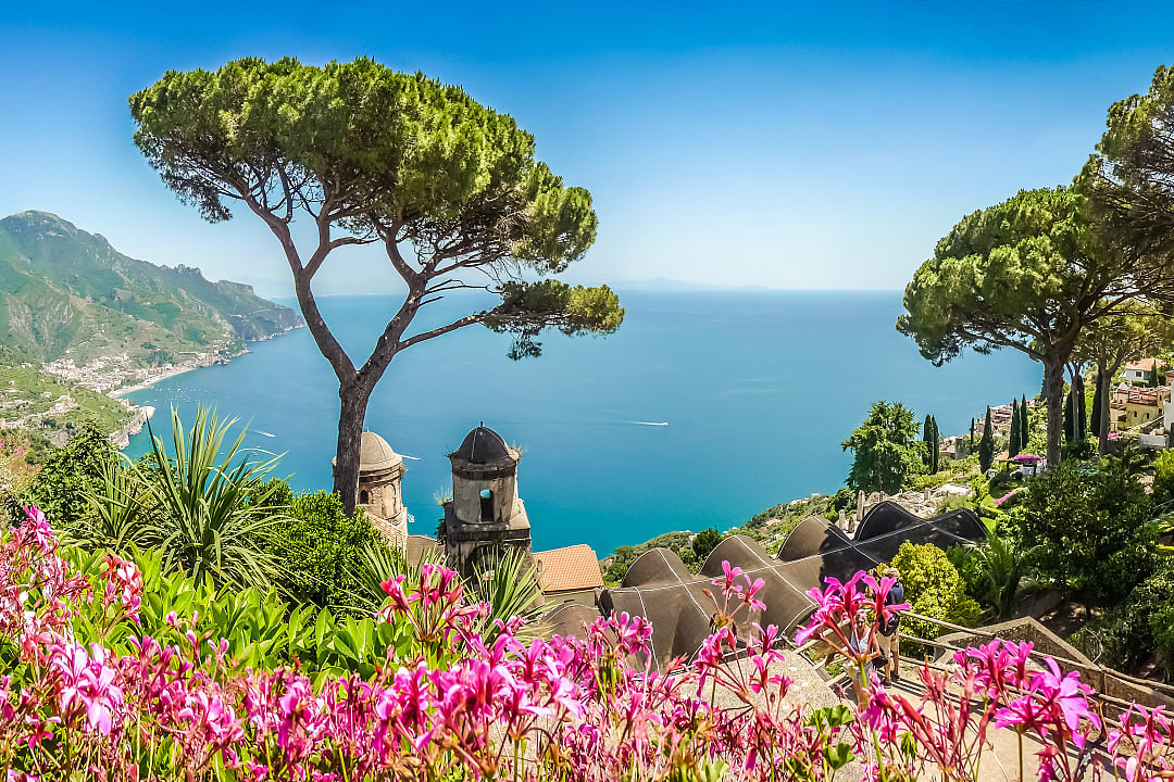 Villa Rufolo’s gardens in Ravello on the Amalfi Coast