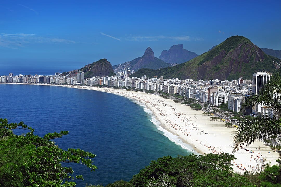 Copacabana beach in Rio de Janeiro, Brazil