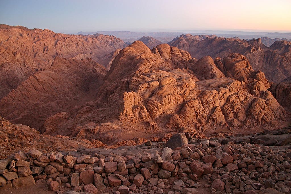 Early morning at Mount Sinai in Egypt