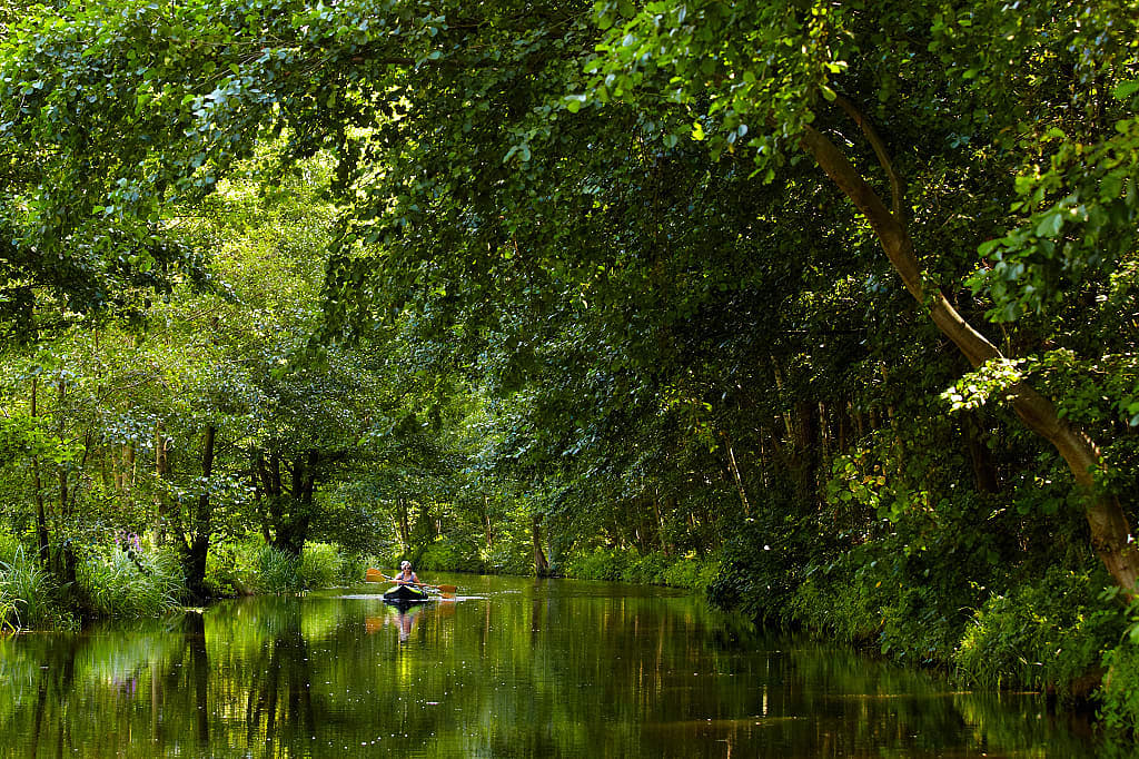 Kayaking the Spreewald in Lübbenau, Germany