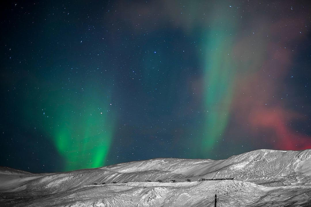 Southern lights in Antarctica