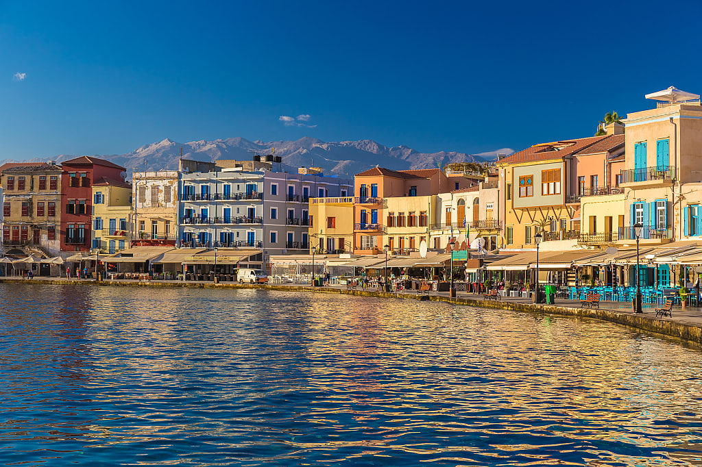 Venetian harbor of Chania, Greece
