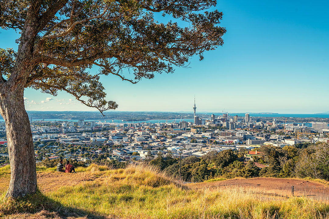 Panoramic view of Auckland, New Zealand. 