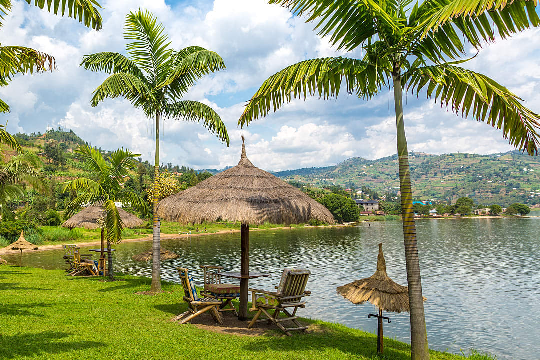 On the shore of Lake Kivu in Rwanda.