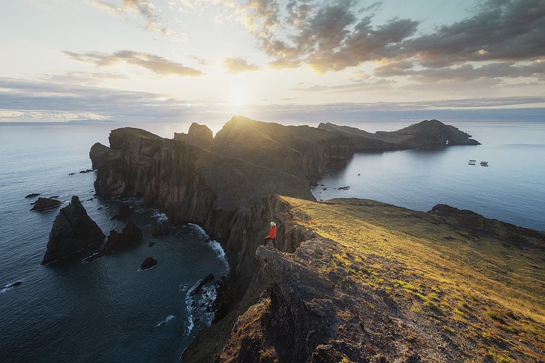 Madeira Island at sunset in Portugal