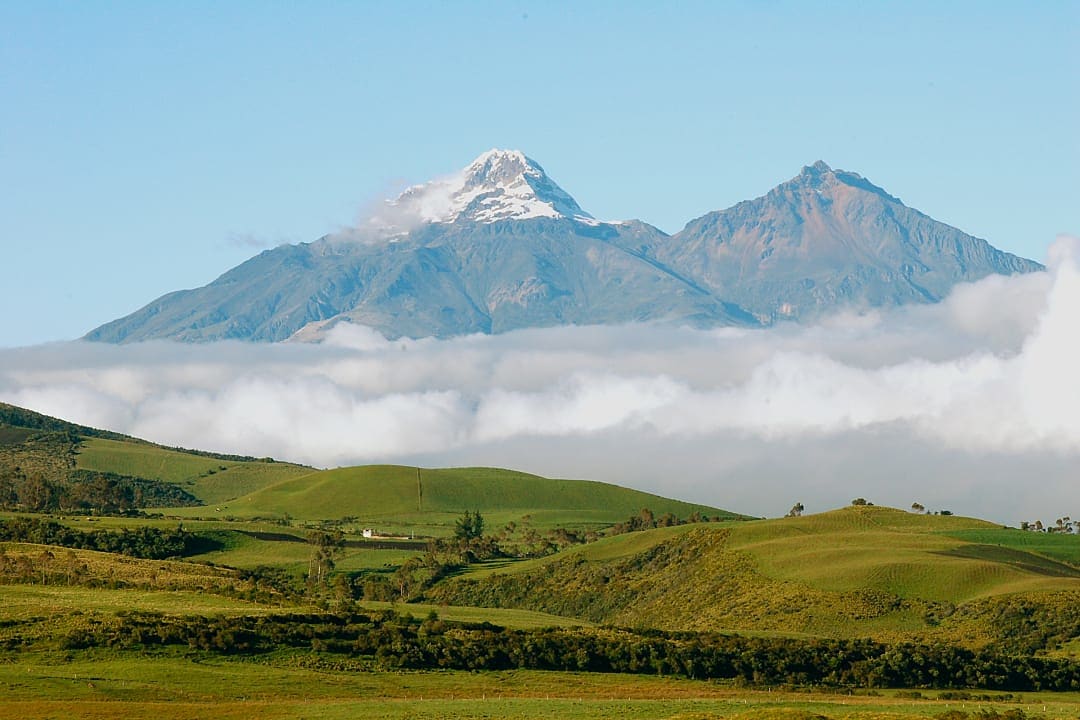 View of the Cotopaxi volcano in Quito, Ecuador