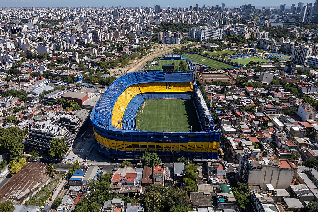 La Bombonera Stadium in Buenos Aires, Argentina.