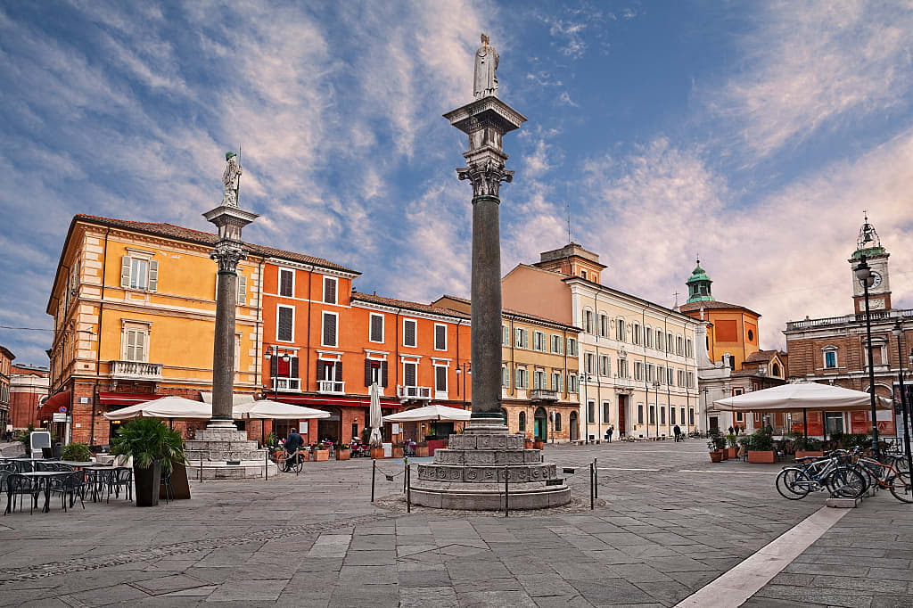 Piazza del Popolo in Ravenna, Italy
