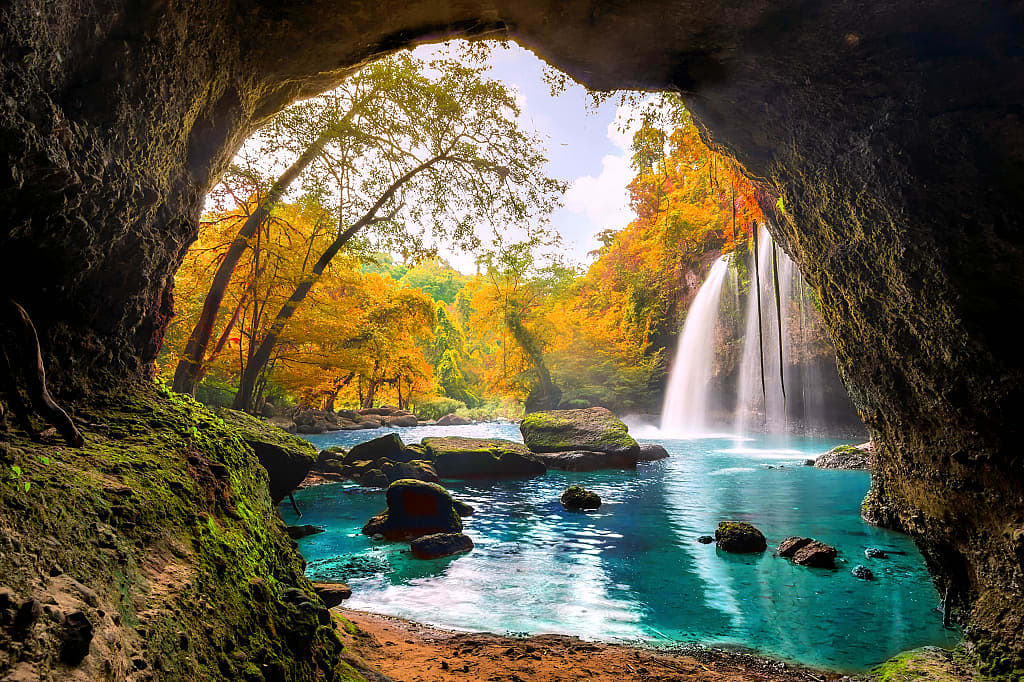 Haew Suwat waterfall in Khao Yai National Park, Thailand