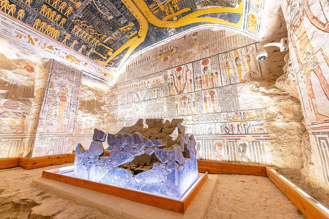 The tomb of Ramesses V and VI at the Valley of the Kings in Luxor, Egypt