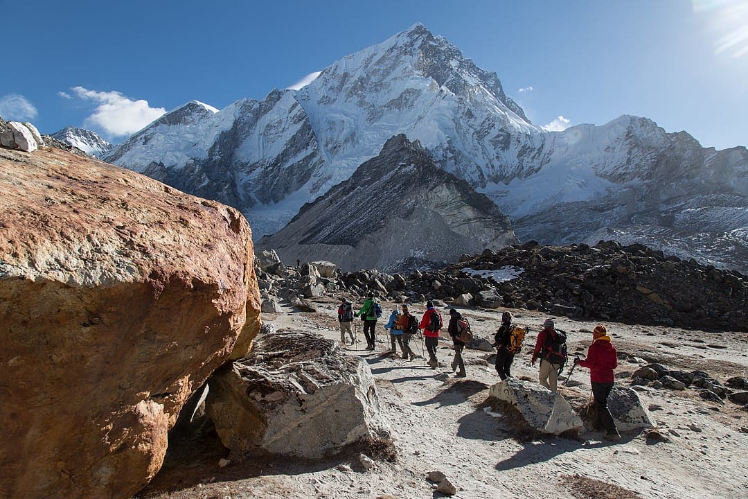 Base Camp circuit in the Everest in Nepal.