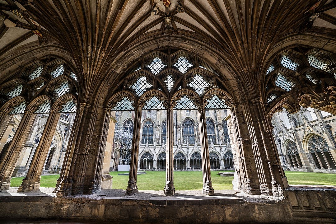 The Cloister at Canterbury Cathedral in England