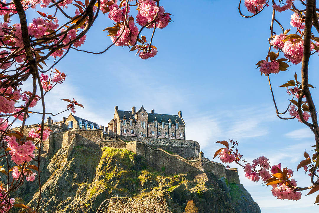 View of Edinburgh Castle in Scotland