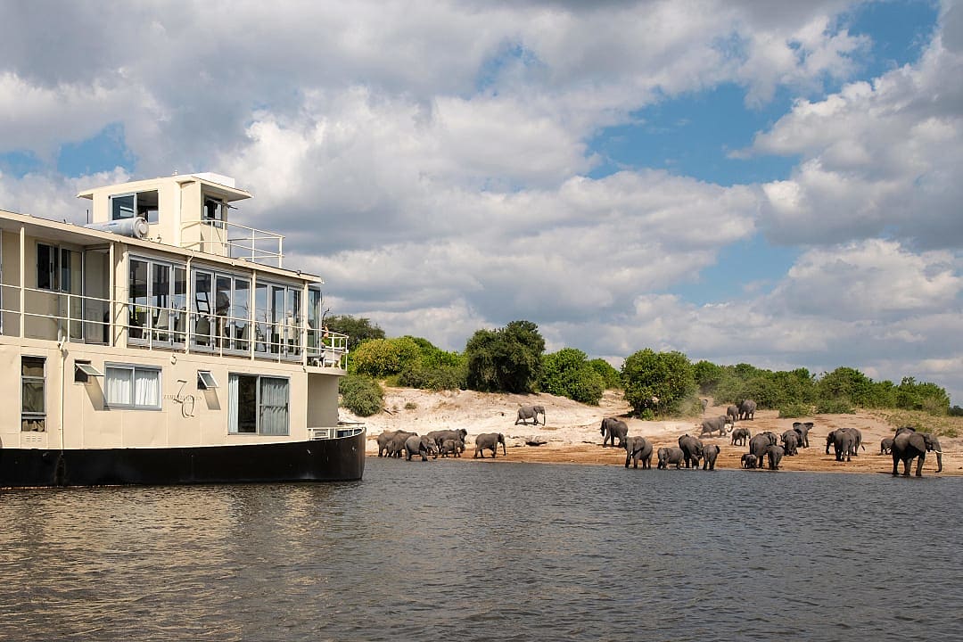 Cruising the Chobe river in Botswana aboard the Chobe Princesses by Mantis